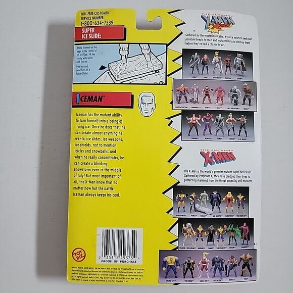 Marvel Comics X Men Iceman Action Figure 1993 Toybiz Vintage - MINT IN PACKAGE - Picture 4 of 5